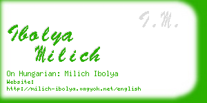 ibolya milich business card